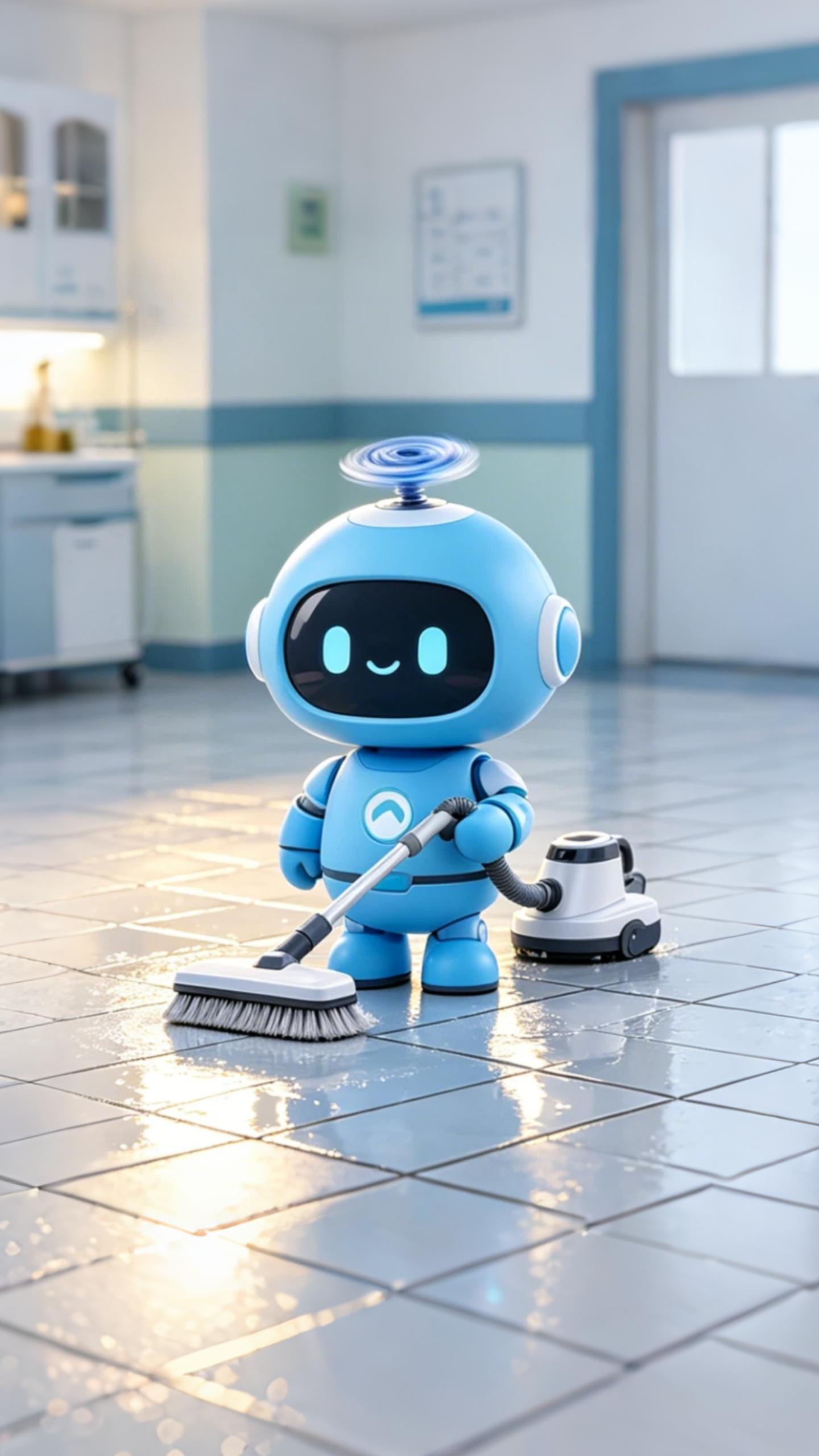 Cozy Q Robot Chilling at Home